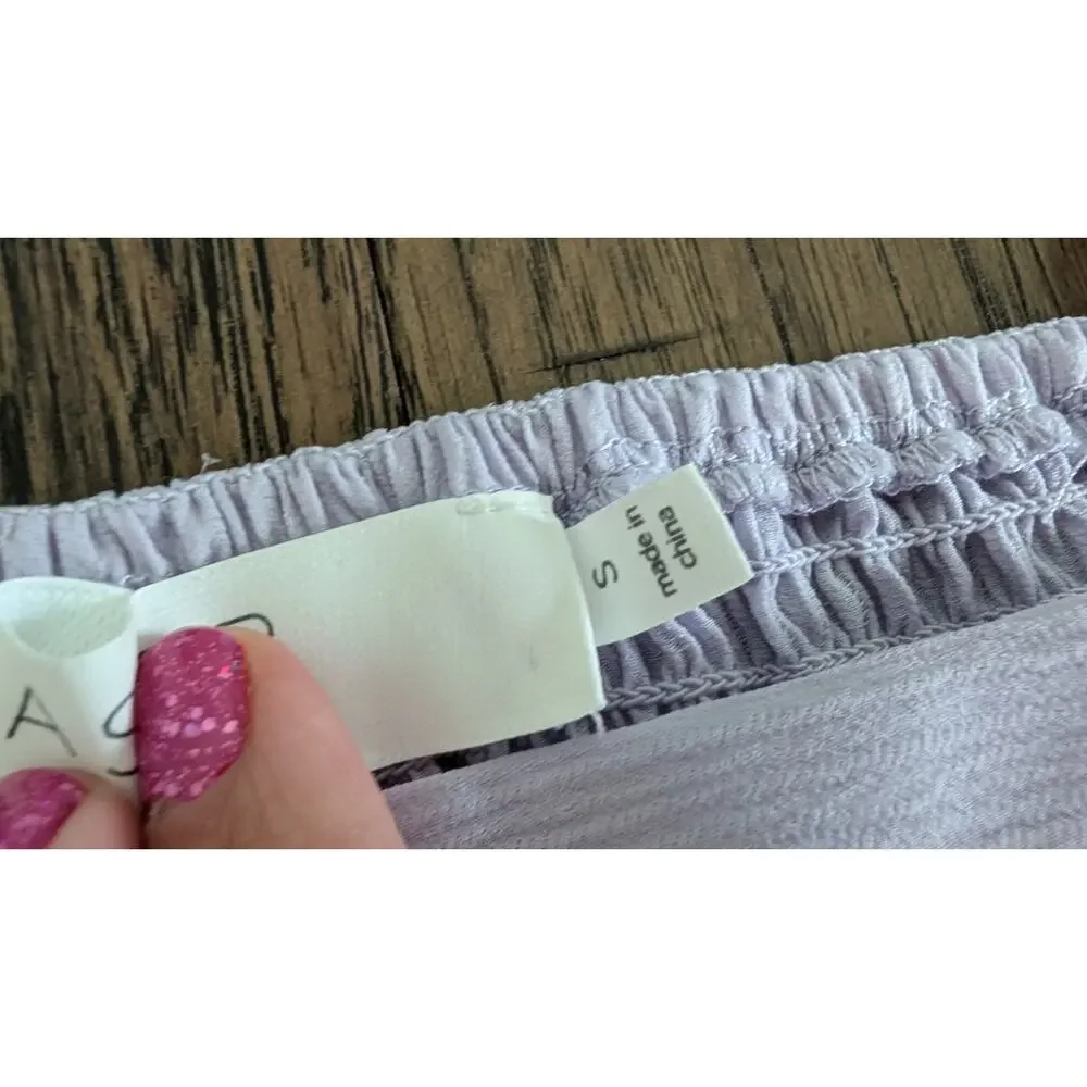 ASTR The Label Lilac Puff Sleeve Square Neck Top